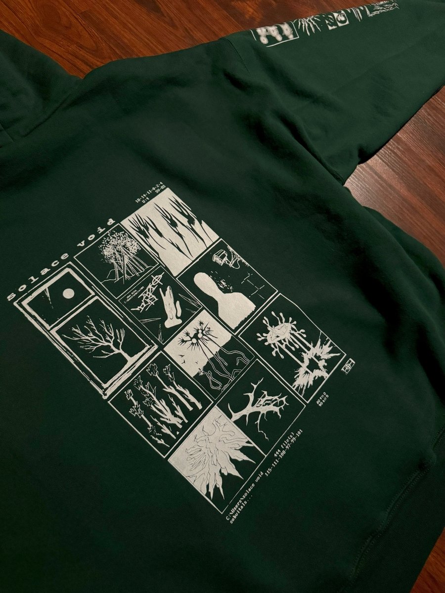 forest green solace void hoodie - solace void