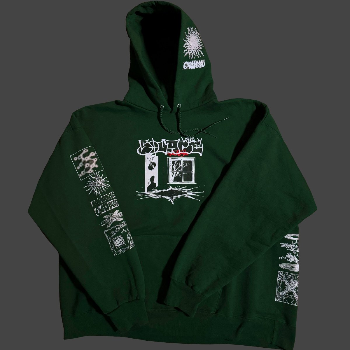 forest green solace void hoodie - solace void