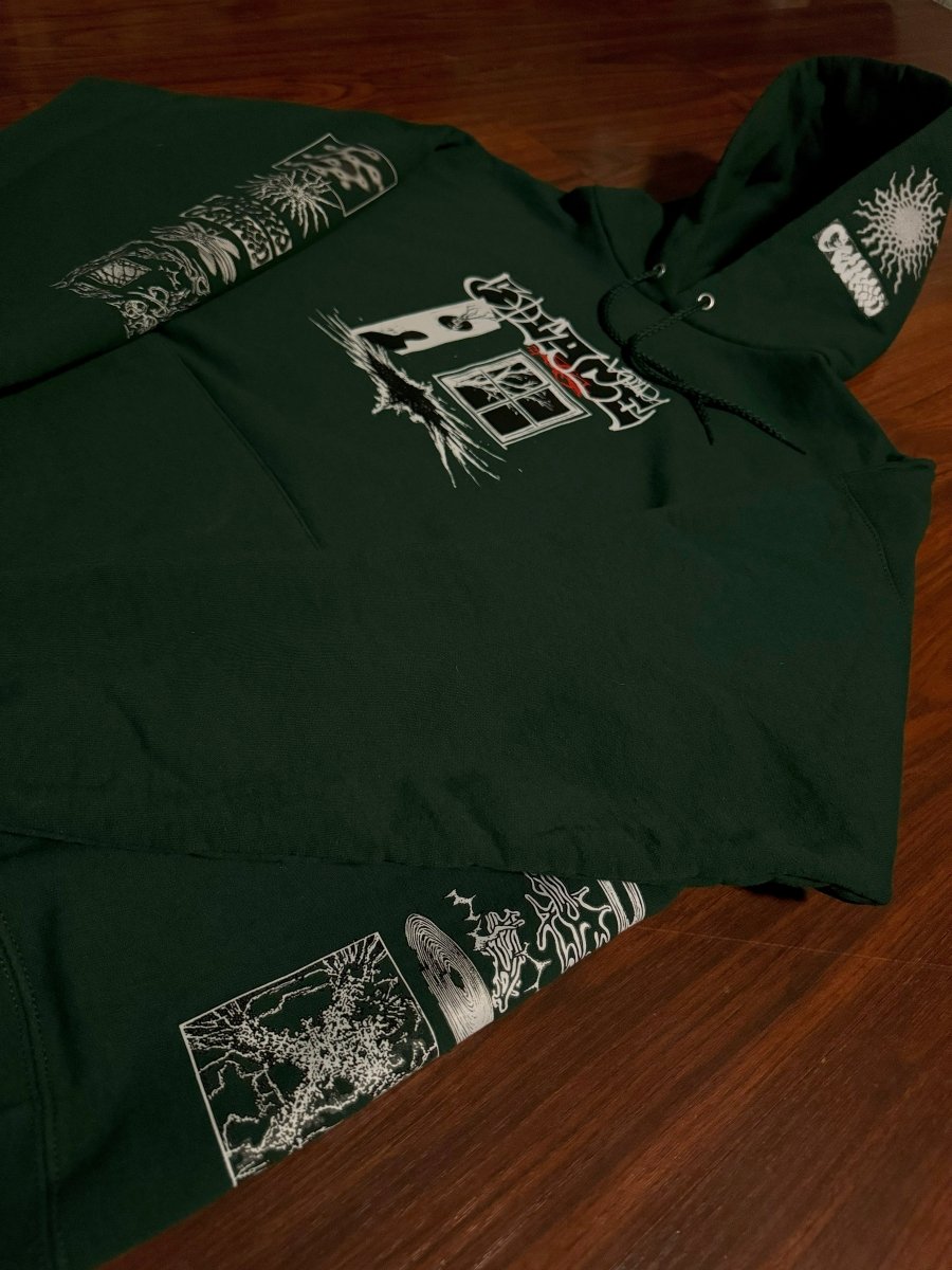 forest green solace void hoodie - solace void