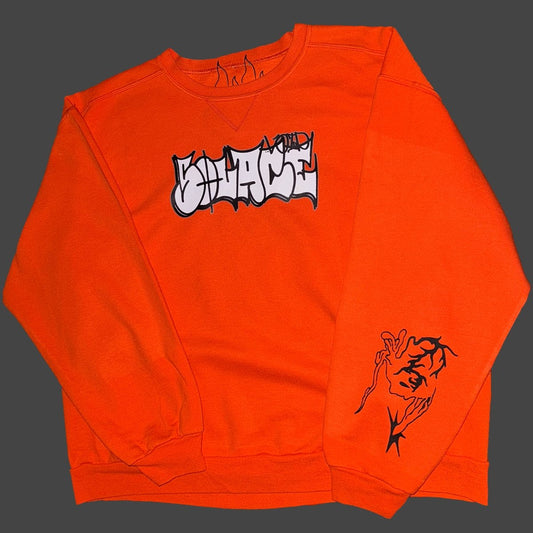 1 of 1 orange solace void crewneck - solace void